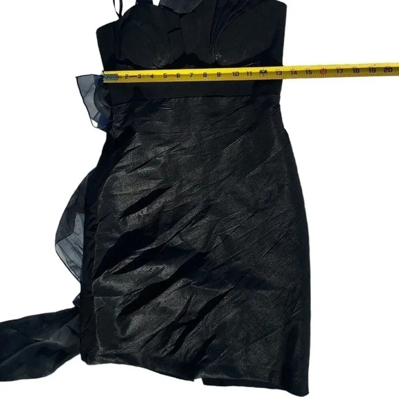 Dave & Johnny Black Dress with Integrated Shawl Formal Occasion Wear Size 3/4 - Picture 12 of 16